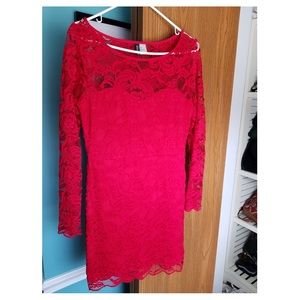 H&M red lace dress